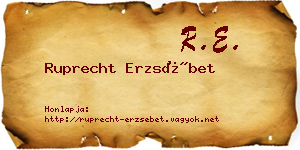 Ruprecht Erzsébet névjegykártya