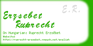 erzsebet ruprecht business card